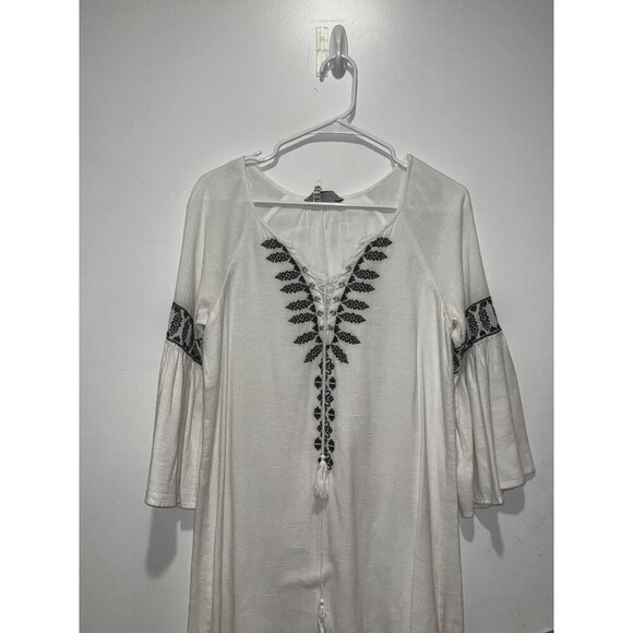 Sanctuary Women Boho Embroidered A Line Mini Dress White Top Size Small - Picture 3 of 7